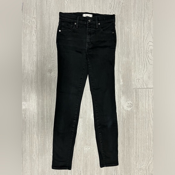 Madewell 9” High Rise Skinny Black Jeans Size 26 - Picture 1 of 10